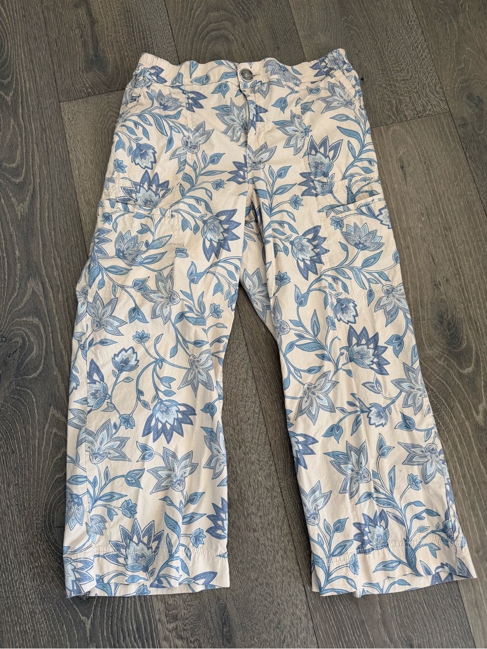 Democracy Blue & White Floral Wide-Leg Pant 8